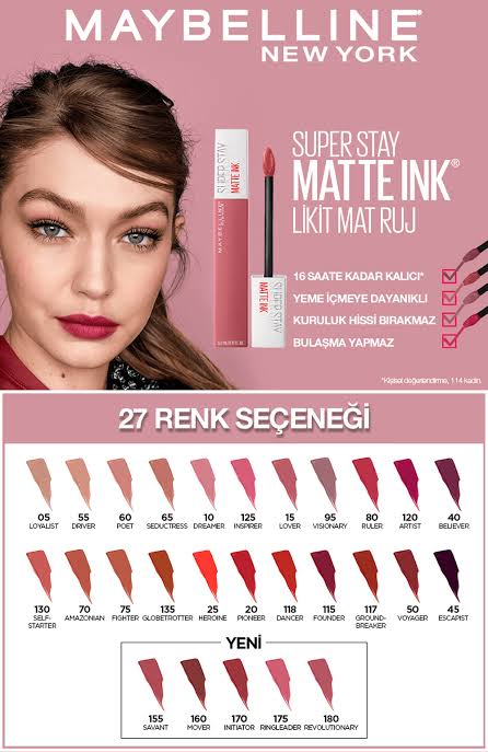 Super stay matte ınk likit mat ruj 