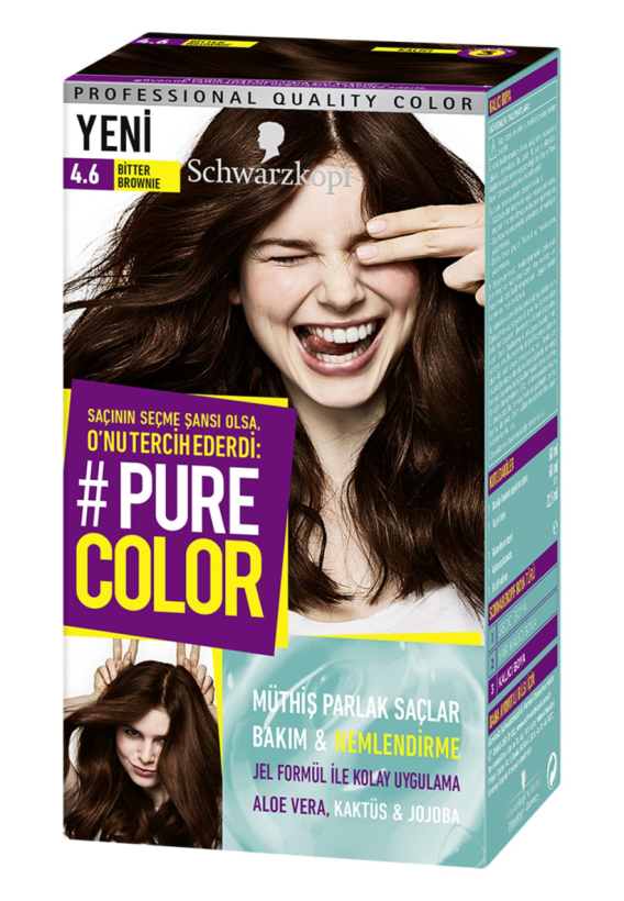 Schwarzkopf Pure Color 4-6 bitter brownie 