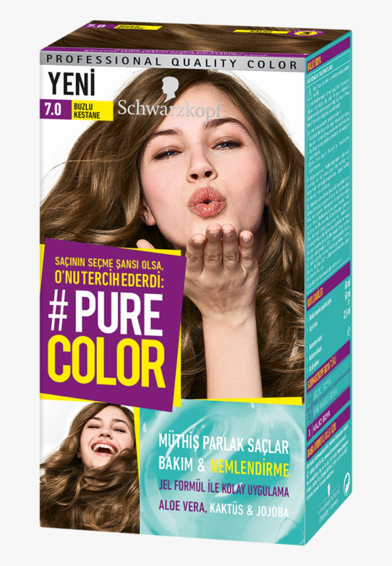 Schwarzkopf Pure Color 7-0 buzlu kestane 