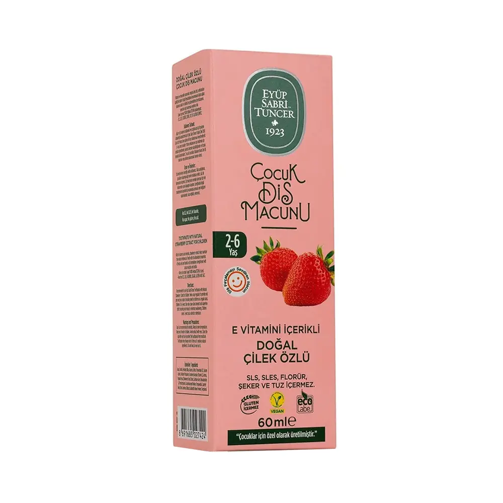Eyüp Sabri Tuncer Çocuk Diş Macunu Çilek Özlü 2-6 Yaş 60 ml