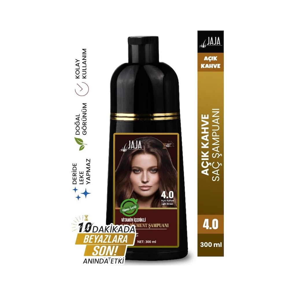 Jaja 4.0 Açık Kahve Vitamin İçerikli Saç Şampuan Boyası 300ml