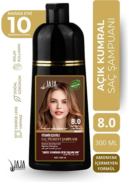 Jaja Cosmetic Hair Dye Shampoo 8.0 Açık Kumral 300 ml