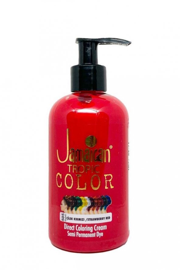 Jamaican Tropic Color Çilek Kirmizisi Strawberry Red 705 Direct Coloring Cream Semi Permanent Dye