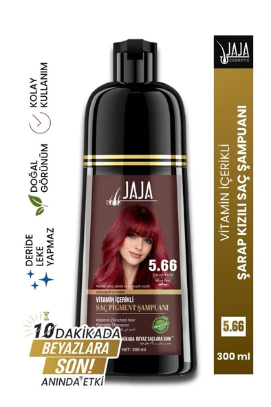 Jaja 5.66 Şarap Kızılı Vitamin İçerikli Saç Şampuan Boyası 300ml